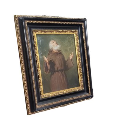 J. Burguete, Spanish Payer Saint, 1890s, Oil on Canvas, Framed-TCS-2017111