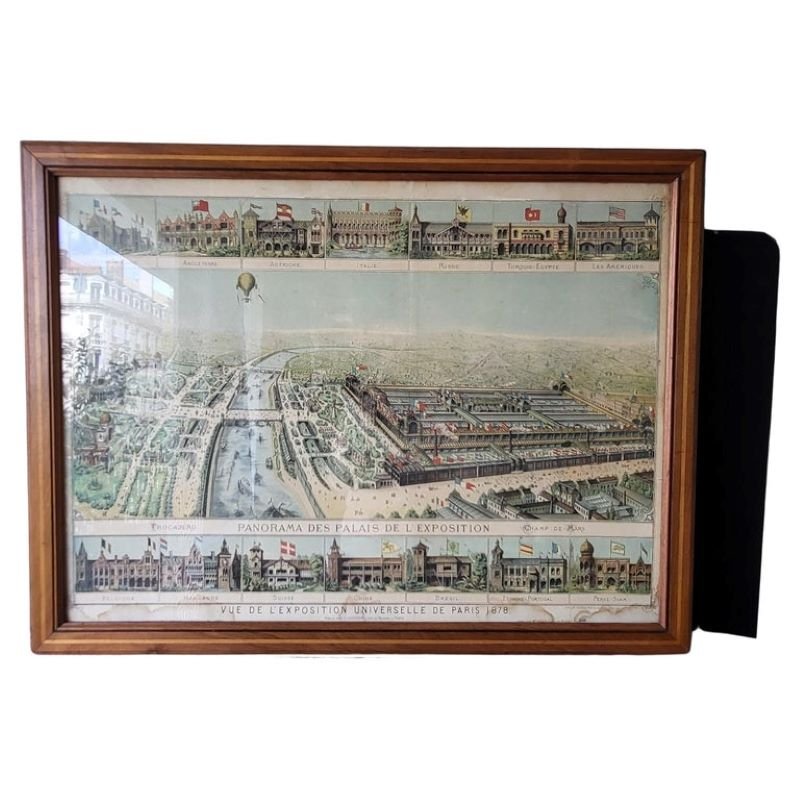 J.E. Goossens, Panorama des Palais de L'Exposition Universelle de Paris, 1878, Lithograph