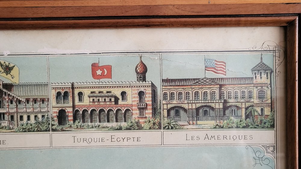 J.E. Goossens, Panorama des Palais de L'Exposition Universelle de Paris, 1878, Lithograph