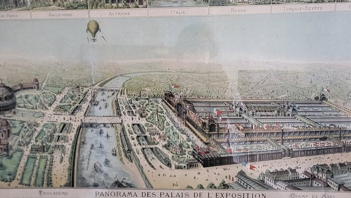 J.E. Goossens, Panorama des Palais de L'Exposition Universelle de Paris, 1878, Lithograph-QCI-1763597