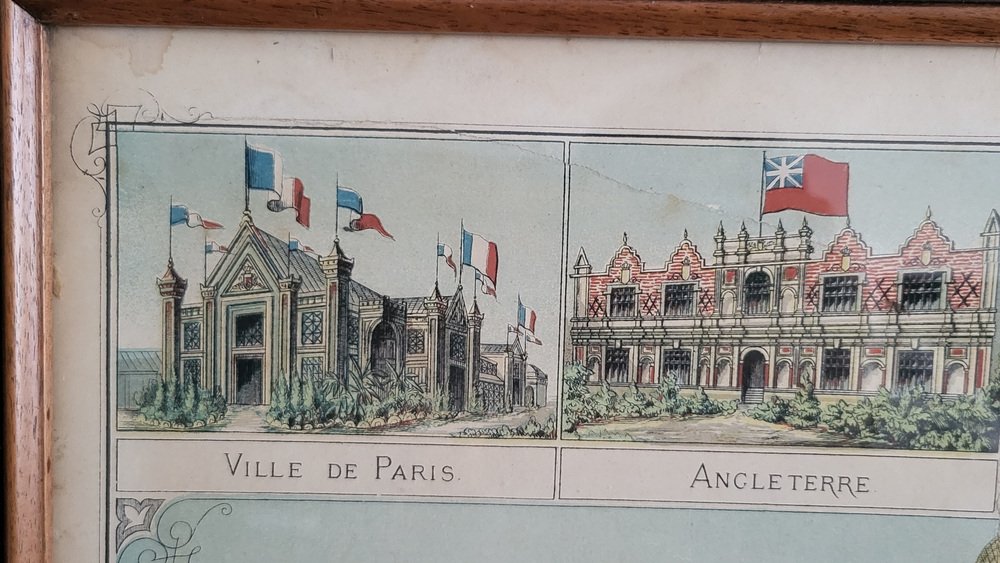 J.E. Goossens, Panorama des Palais de L'Exposition Universelle de Paris, 1878, Lithograph