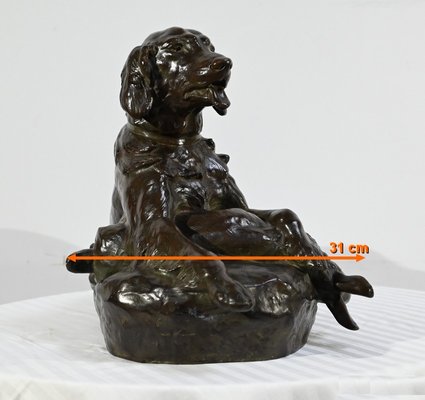 J-E. Masson, The Dog with a Hare, Early 1900s, Bronze-RVK-1724912