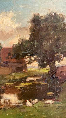 J. G. Van Jole, Dutch Landscape, 1890s-1910s, Oil on Canvas-CJU-2031332