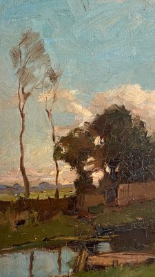 J. G. Van Jole, Dutch Landscape, 1890s-1910s, Oil on Canvas-CJU-2031332