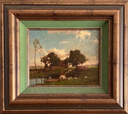 J. G. Van Jole, Dutch Landscape, 1890s-1910s, Oil on Canvas-CJU-2031332