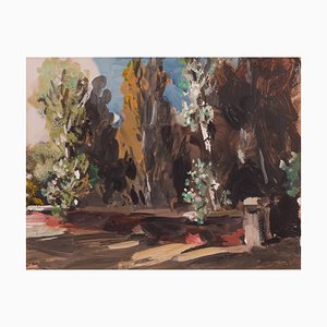 J. H. Schwartz, Expressive Landscape Painting, Oil on Canvas, Framed-AOI-1345709