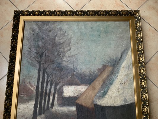 J. Han, Winter Landscape, 1880, Oil on Canvas, Framed-WQQ-2036119