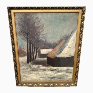 J. Han, Winter Landscape, 1880, Oil on Canvas, Framed-WQQ-2036119