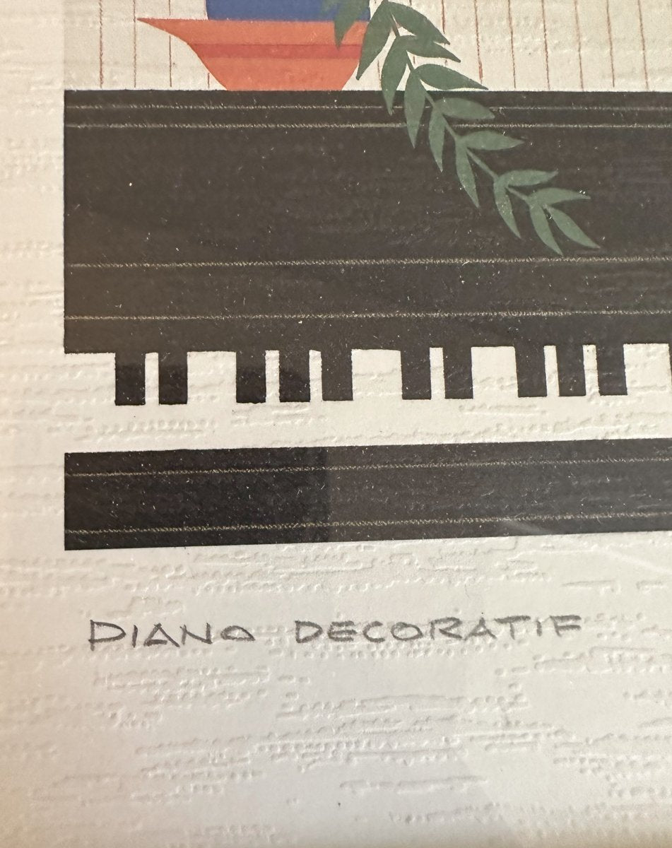 J. Janos, Piano Decoratif, 1980s, Lithograph