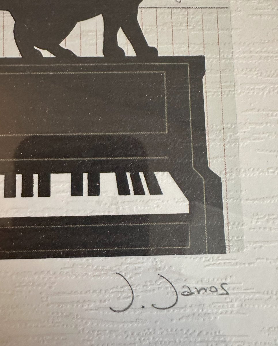 J. Janos, Piano Decoratif, 1980s, Lithograph