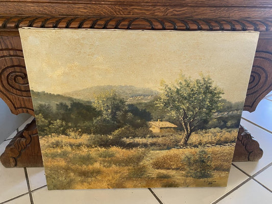 J. Jullien, Landscape, Sainte Victoire, 1988, Canvas Painting