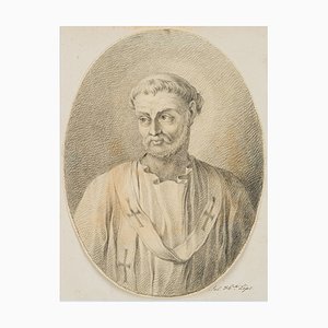 J.Lips, Representation of a Religious Figure, 1790, Pencil-OJR-1273259