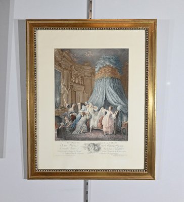 J.M. Moreau Le Jeune and N. De Launay, 1900, Color Engravings, Framed, Set of 2-RVK-1762854