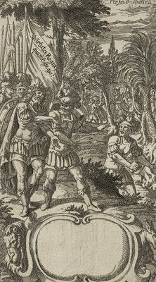 J. Meyer, a King Is Ambushed With His Army, 17th-century, Etching-OJR-1273410