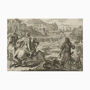 J. Meyer, Alexander the Great Rides Off to Hunt, 17th-Century, Etching-OJR-1273474