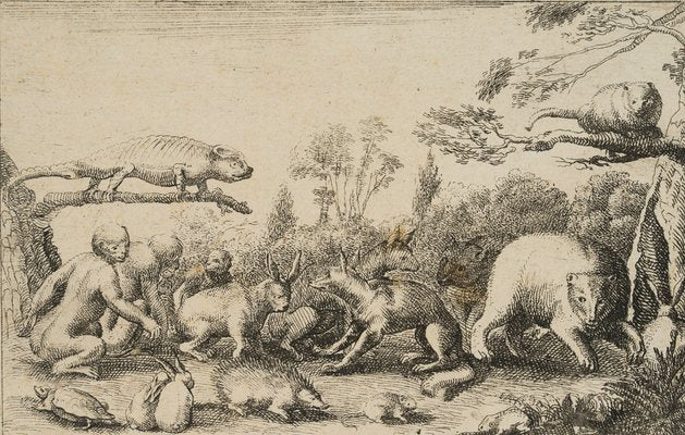 J. Meyer, Domestic and Foreign Animals, 17th-Century, Etching-OJR-1273468