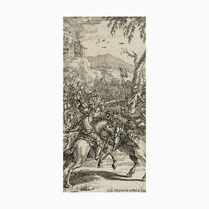 J. Meyer, Historical Horse Battle With Lancers, 17th-Century, Etching-OJR-1273436