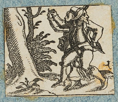 J. Meyer, Miniature, Dancing Couple, 17th-Century, Etching-OJR-1273467