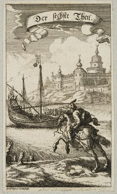 J. Meyer, Osmanischer Reiter am Meer, 1677, Etching-OJR-1273243