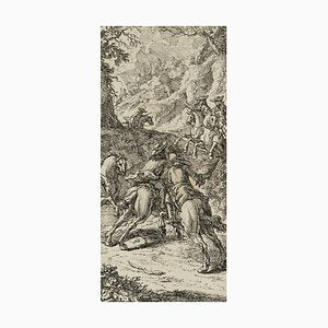 J. Meyer, Rider Assault on Forest Path, 17th-Century, Etching-OJR-1273460