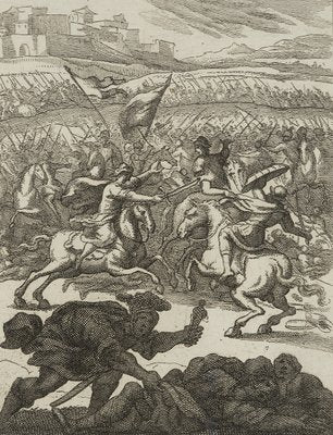 J. Meyer, Riding Battle, 17th-Century, Etching-OJR-1273444