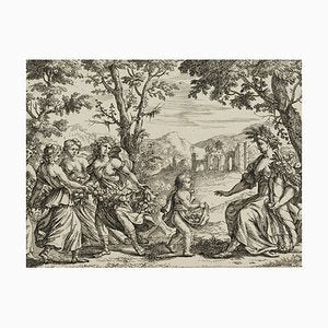 J. Meyer, Sitting Ceres With Cornucopia, Allegory of Fertility, 17th-Century, Etching-OJR-1273470