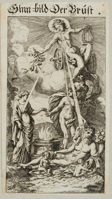 J. Meyer, Symbol of the Chest, Apollo on the Chariot, 17th-Century, Etching-OJR-1273386