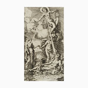 J. Meyer, Symbol of the Chest, Apollo on the Chariot, 17th-Century, Etching-OJR-1273386