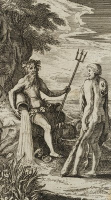 J. Meyer, Symbol of the Limbs, River God and Hercules, 17th-Century, Etching-OJR-1273430