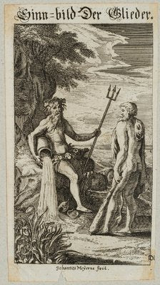 J. Meyer, Symbol of the Limbs, River God and Hercules, 17th-Century, Etching-OJR-1273430