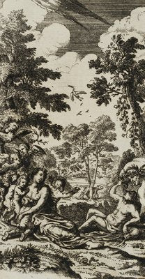 J. Meyer, Symbol of the Underbelly, Demeter and Bacchus, 17th-Century, Etching-OJR-1273396