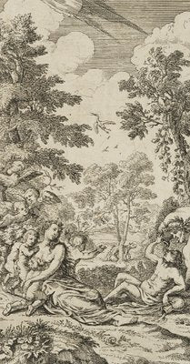 J. Meyer, Symbol of the Underbelly, Demeter and Bacchus, 17th-Century, Etching-OJR-1273431