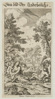 J. Meyer, Symbol of the Underbelly, Demeter and Bacchus, 17th-Century, Etching-OJR-1273431