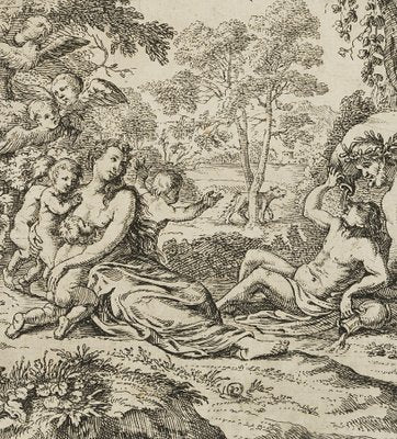 J. Meyer, Symbol of the Underbelly, Demeter and Bacchus, 17th-Century, Etching-OJR-1273431