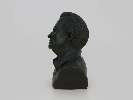 J. Pignol, Bust of Marcel Pagnol, 1970s, Terracotta-MZP-1778437