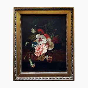 J. Robis, Italian Still Life of Flowers, Oil on Canvas, Framed-YUW-1312099