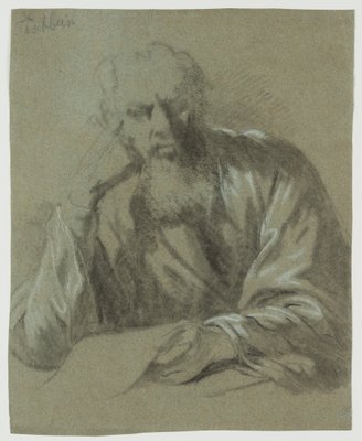 J. Stischbein, Portrait of an Ancient Philosopher, 1760, Charcoal-OJR-1273251