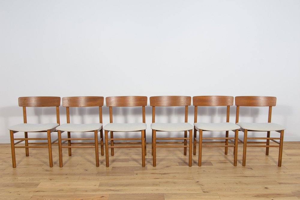 J39 Folkchairs Chairs by Børge Mogensen for Farstrup, 1950s, Set of 6