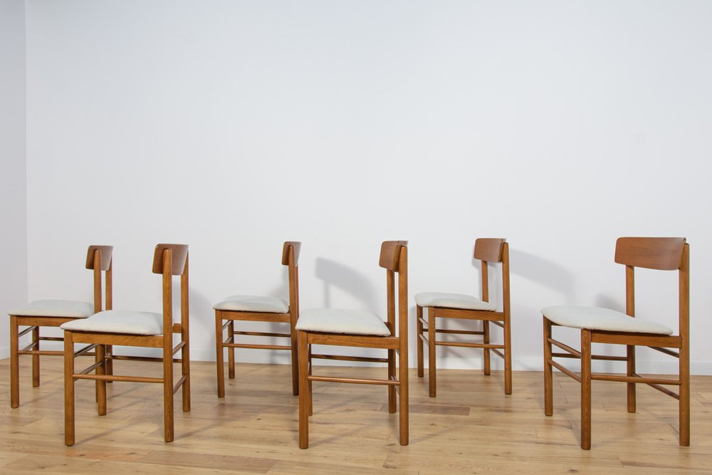 J39 Folkchairs Chairs by Børge Mogensen for Farstrup, 1950s, Set of 6