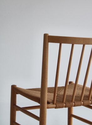 J80 Dining Chairs in Oak & Paperboard by Jørgen Bækmark, 1960s, Set of 6-WRF-1284557