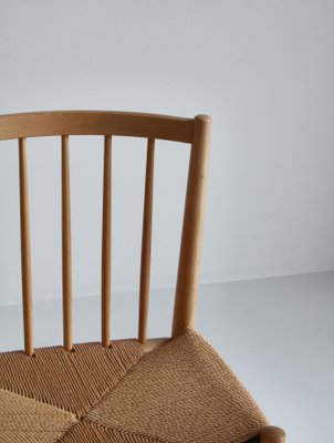 J80 Dining Chairs in Oak & Paperboard by Jørgen Bækmark, 1960s, Set of 6-WRF-1284557