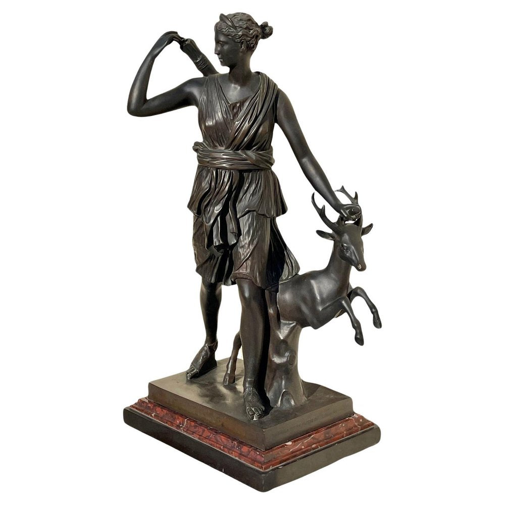 Jaboeuf, Diane À La Biche / Diane de Versailles, Bronze