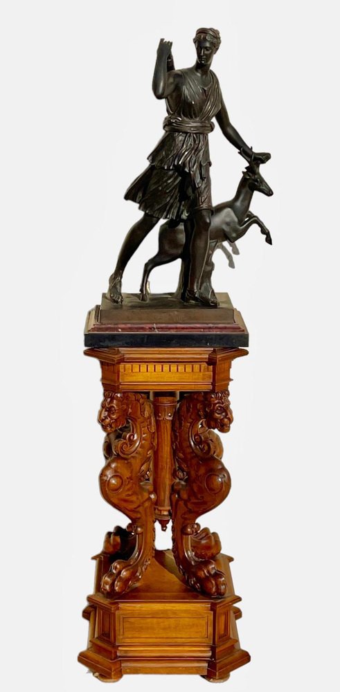 Jaboeuf, Diane À La Biche / Diane de Versailles, Bronze