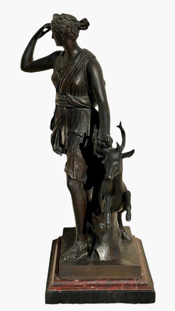 Jaboeuf, Diane À La Biche / Diane de Versailles, Bronze