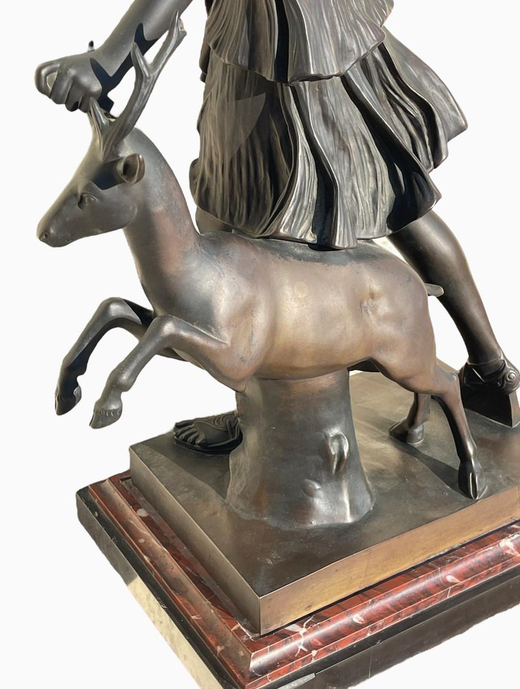 Jaboeuf, Diane À La Biche / Diane de Versailles, Bronze