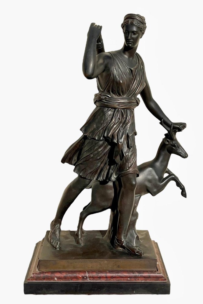 Jaboeuf, Diane À La Biche / Diane de Versailles, Bronze