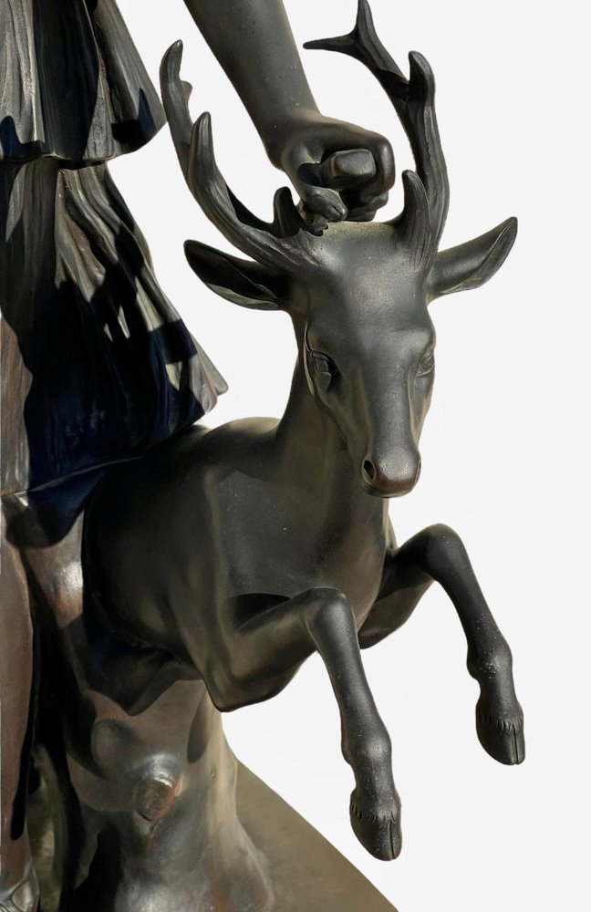 Jaboeuf, Diane À La Biche / Diane de Versailles, Bronze