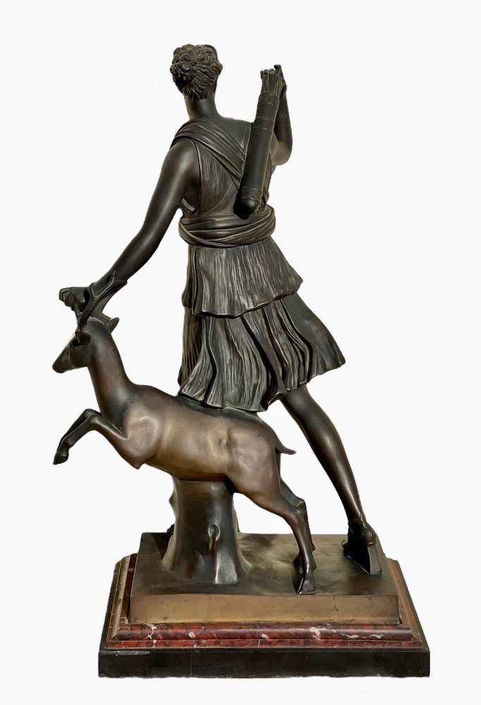 Jaboeuf, Diane À La Biche / Diane de Versailles, Bronze