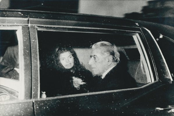 Jackie and Aristoteles Onassis in Car, Paris, 1973, Black & White Photograph-DYV-1304453