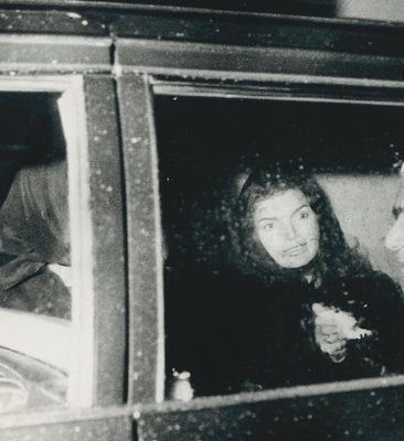 Jackie and Aristoteles Onassis in Car, Paris, 1973, Black & White Photograph-DYV-1304453